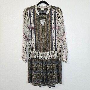 Anthropologie Tiny M Boho Long Sleeve Tunic Dress Bohemian‎ Festival Casual